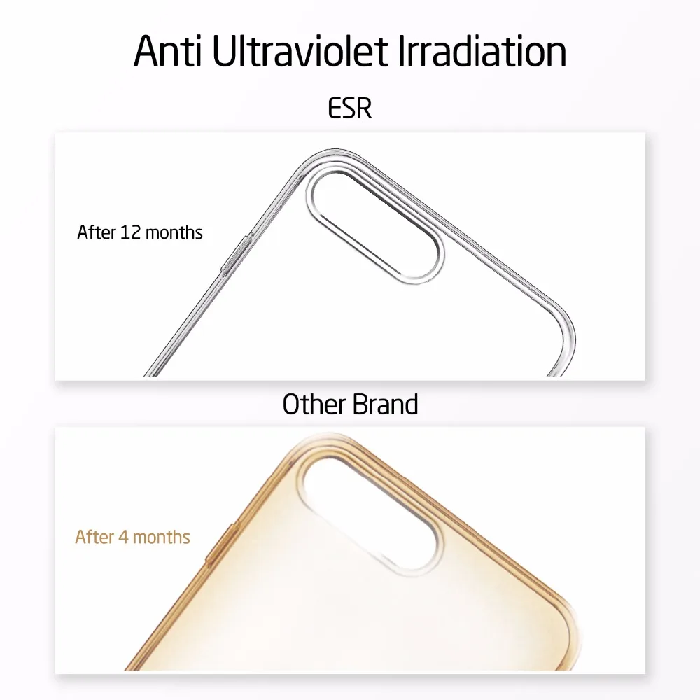 Чехол для iPhone 8/8 Plus, ESR Мягкий ТПУ бампер прозрачный чехол 0,8 мм ультра тонкий светильник Желейный чехол Чехол для iPhone8/8 Plus/7/7 P