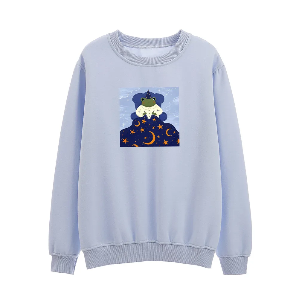 Sweetshirts for Women Round Neck Korean Style Clothes Plus Size O Neck Hoodies Animal Cotton Long Sleeve Oversize Sweatshirts