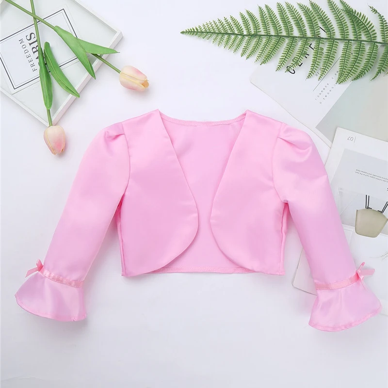 Вечернее платье для маленьких девочек 3/4 короткий кардиган с расклешенными