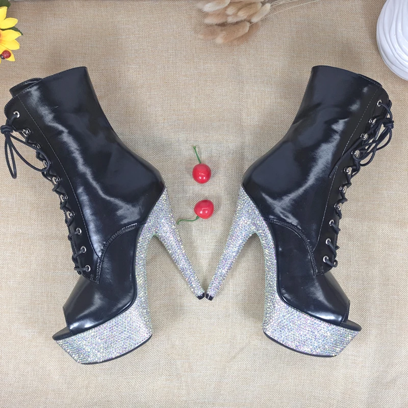 Leecabe/сапоги на платформе с высоким каблуком 15 см/6 дюймов Сапоги для танцев шесте