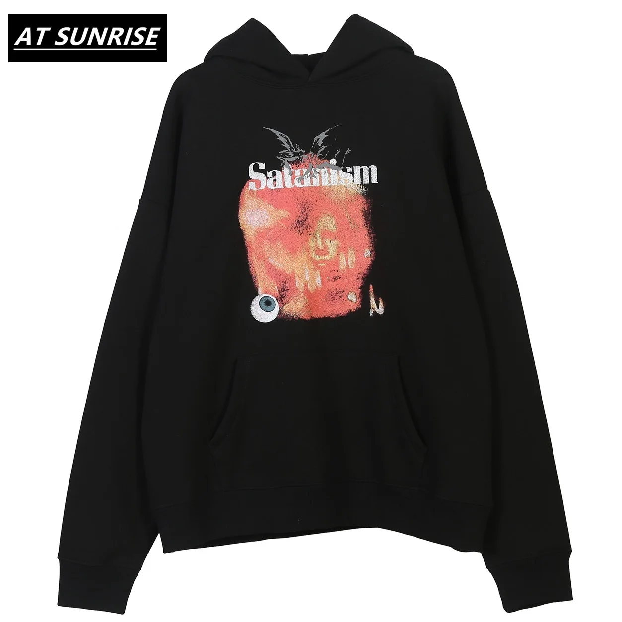 Мужские толстовки в стиле хип хоп худи с креативным принтом глаз повседневная