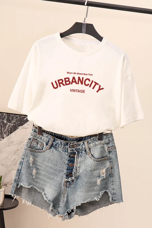 Футболка с короткими рукавами для свободного колледжа летнее платье в 2019 году |