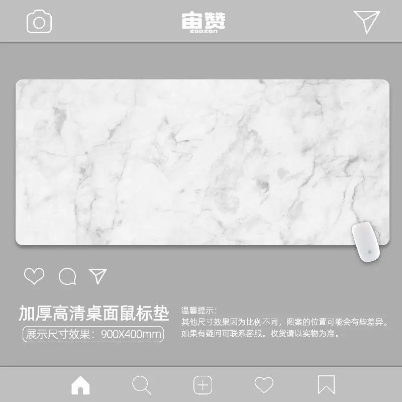 

New Fashion Large Marble Grain Mouse Pad Office Computer Desk Mat Modern Table Game Keyboard Laptop Cushion Soft Top Quality