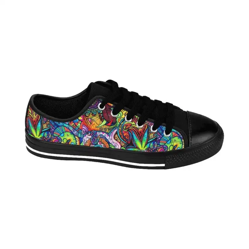 

Women's colorful Sneakers psychedelic stoner Mens Womens Designer Leisure Sneakers Men Casual Canvas Shoes