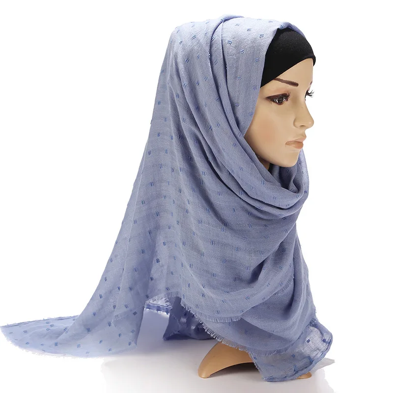 

New Solid Scarf Hijabs Plain Cotton Muslim Head Hijab Scarf Shawl Women White Pleated Crinkle Scarves Wraps Foulard Bandanas Red