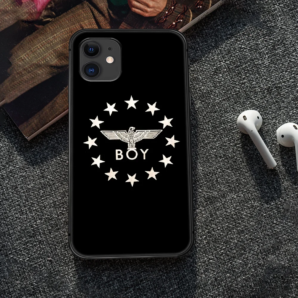 

Fashion brand Boy London Phone Case Cover Hull For iphone 5 5s se 2020 6 6s 7 8 12 mini plus X XS XR 11 PRO MAX black Cell