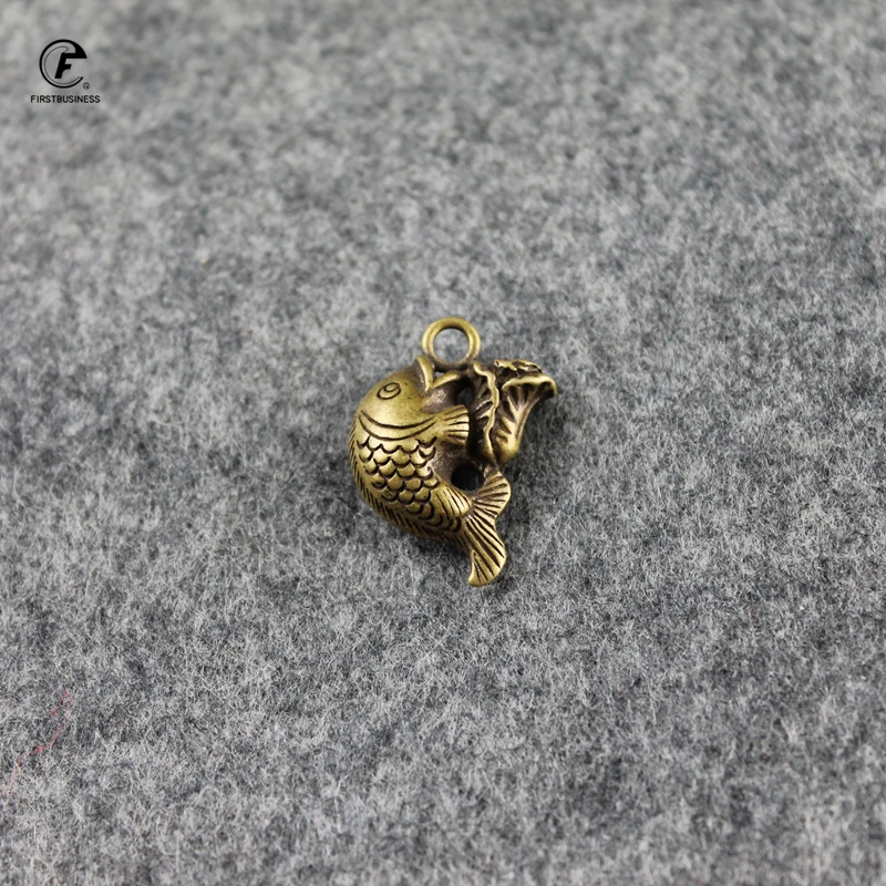 Мини чистая медь китайская капуста Карп богатство удача фигурки автомобильные