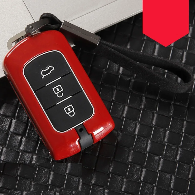 Carbon fiber Alloy+Silicone Car Smart Key Case Cover For Mitsubishi Outlander Lancer 10 Pajero Sport EX ASX Colt Grandis L200 | Автомобили