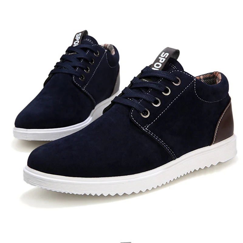 

Winter Men Brown England Casual Suede Leather Shoes Male Flock No-slip Plush Warm Snow Cotton Shoes Zapatillas Sneakers New 2020