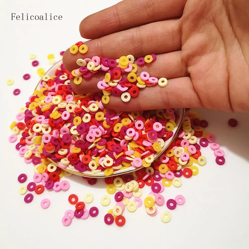 Полимерная посыпка для горячей глины поделок круглые 5 мм мягкие глиняные