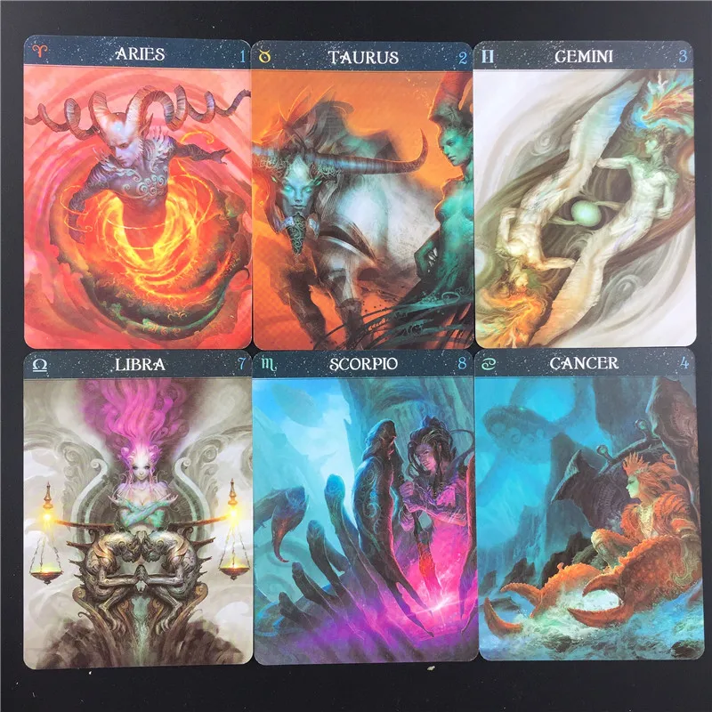 

English Version Tarot Cards Barbieri Zodiac Oracle CardAbout Divination Fate Art Tarot Card Deck Board Game for Family Party