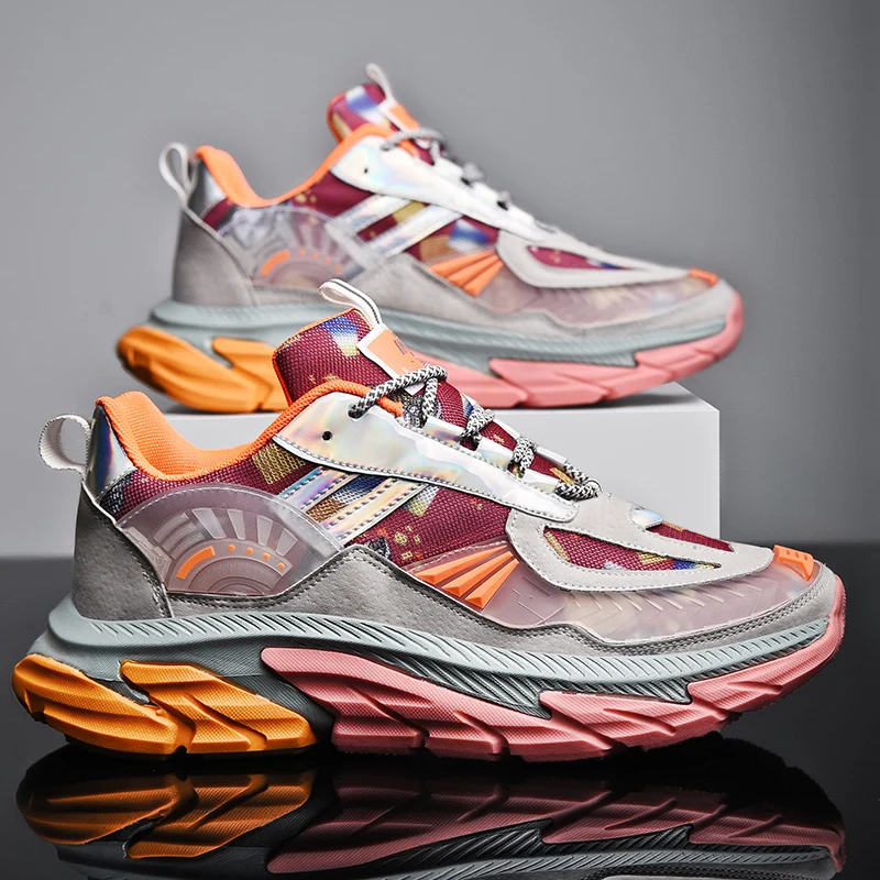 

Men's Sports Shoes Sneakers 2021 New Shock Absorption Air Cushion Ultra Light Breathable Men Casual Running Shoes Big Size 39-46