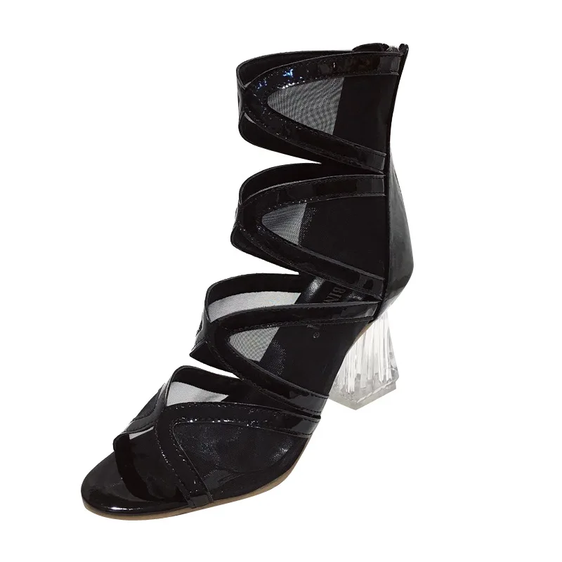 

Roman Sandals Black Shoes for Women Block Heels Open Toe Espadrilles Platform Breathable Gladiator Beige Chunky Fashion Peep Hig