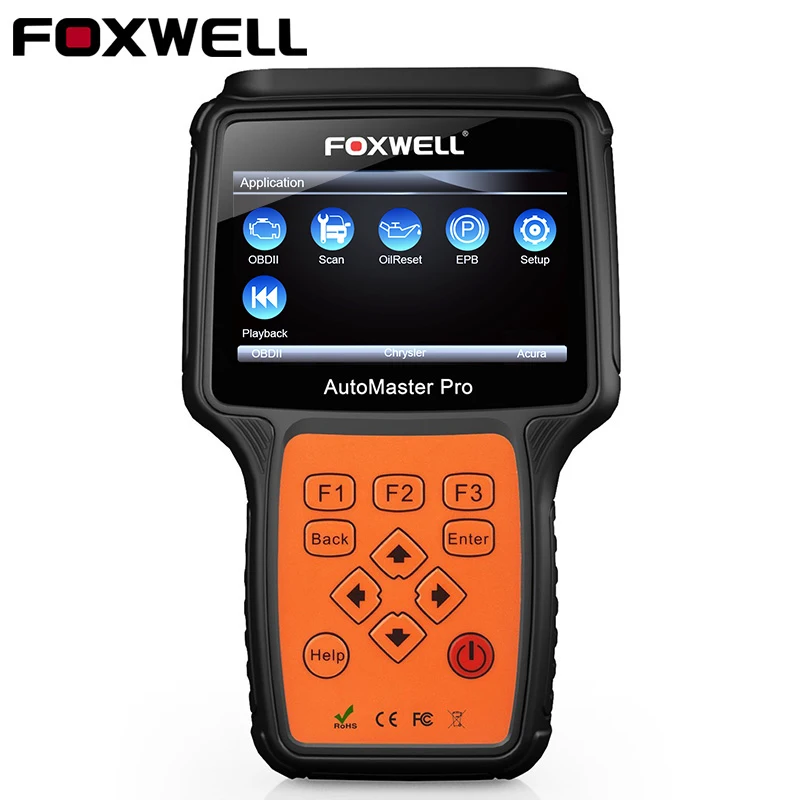 FOXWELL NT614 OBD2 сканер двигателя ABS подушки безопасности srs считыватель кодов передачи