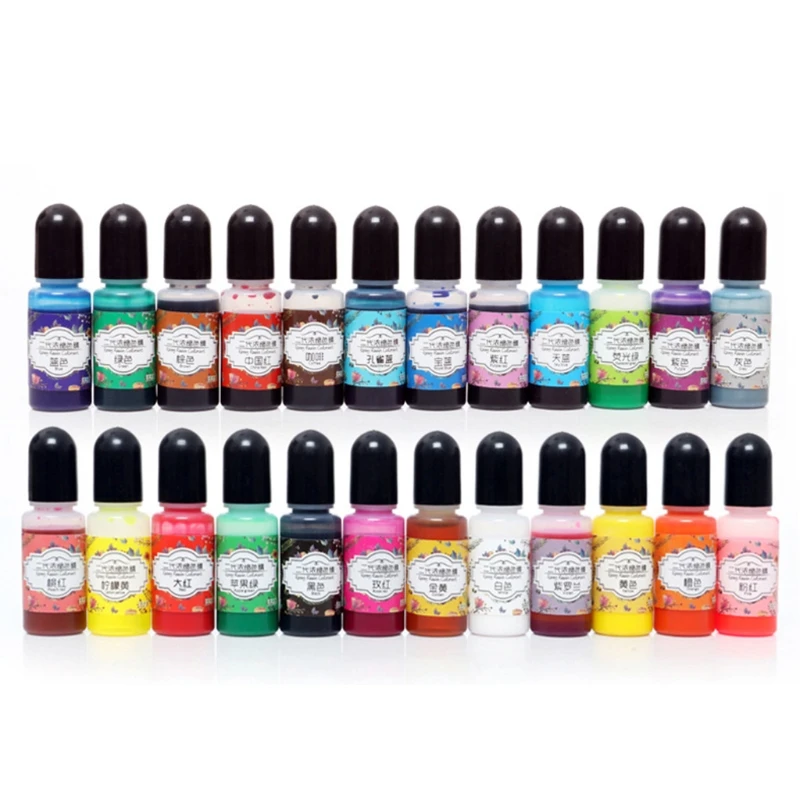 

24 Colors Epoxy Pigment UV Resin Coloring Dye Liquid Colorant Glitter Fillings Jewelry Making DIY Crafts Accessories