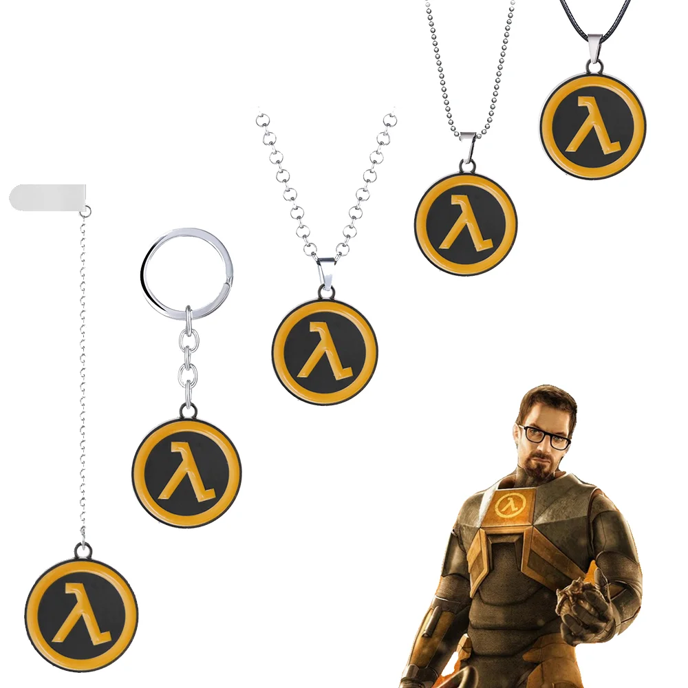 

Game Half Life Alyx Keychain Metal Pendant Key Lambda Crowbar Logo Jewelry For Men Car Women Bag Gift Chaveiro Charm Llavero