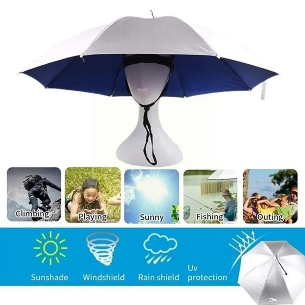 

Sunproof Fishing Foldable Umbrella Hat Anti-rain Umbrella Outdoor Caps Hiking Travel Fishing Portable Beach Anti-uv Fi K5n5