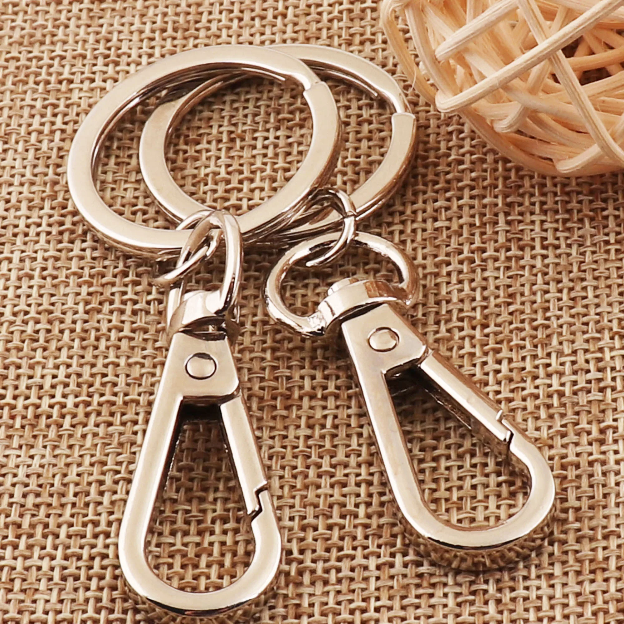 10 шт. Поворотный замок карабин застежки брелок Золотой/Серебряный/металлический