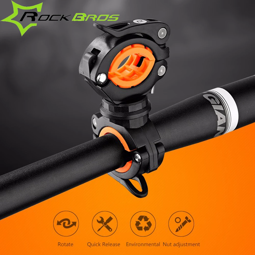 ROCKBROS велосипед светильник держатель MTB дорожный светодиодный передний руль флэш