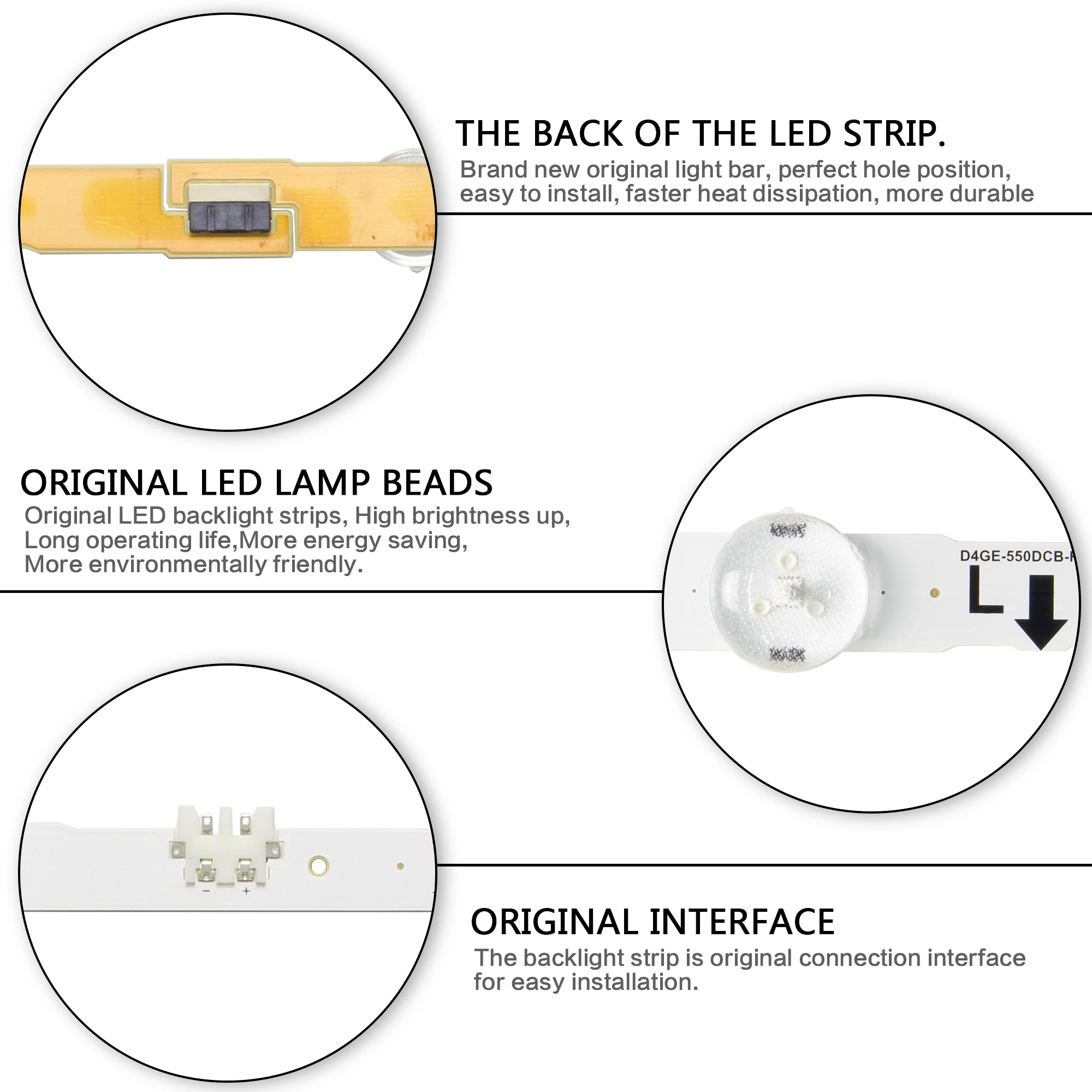Светодиодная лента для samsung UE55ES6530 2014SVS55 D4GE-550DCA-R3 5 LED + 7 BN96 30432A 30431A 12 шт./компл. |