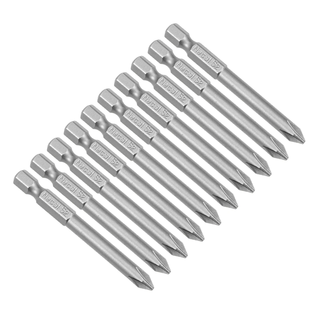 

uxcell 10 Pcs 6mm PH1 Magnetic Phillips Screwdriver Bits, 1/4 Inch Hex Shank 2.56-inch Length S2 Power Tool
