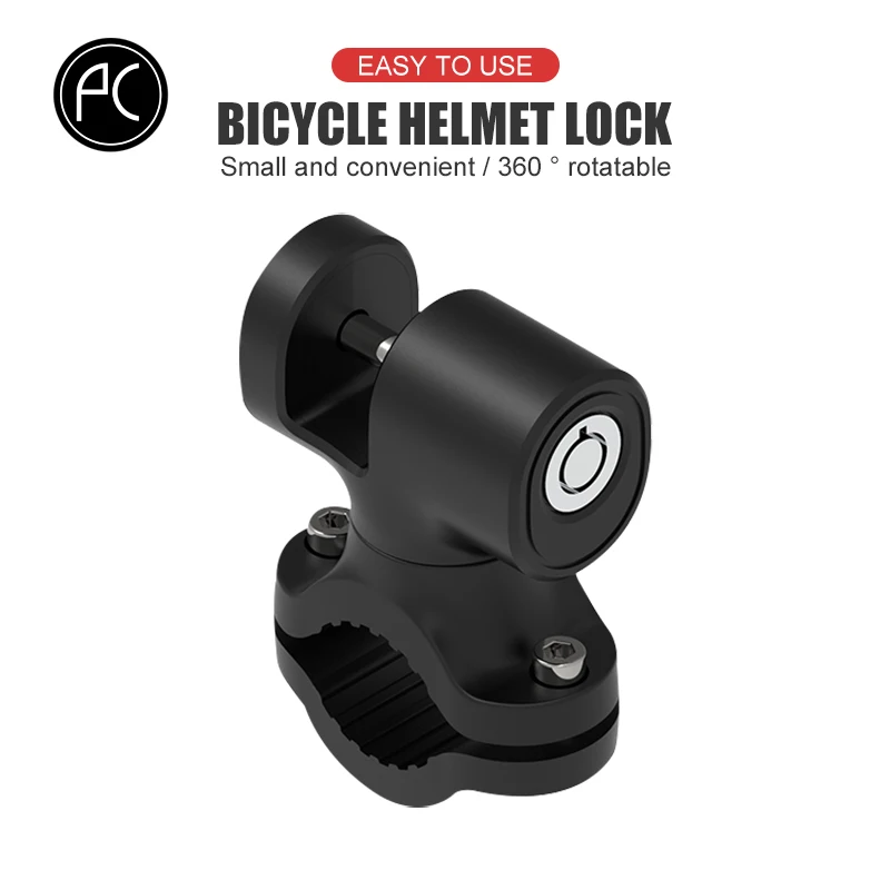 PCycling Bicycle Lock Motorcycle Motorbike Accessories Universal Helmet Anti-Theft Security Handlebar Bar Clamp Bracket |