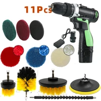 11 pcs drill brush cleaner kit power scrubber for cleaning bathroom bathtub brushes scrub car tools electric kitchen surfaces