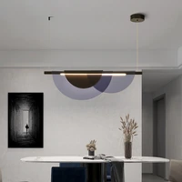 dining room island led chandelier restaurant kitchen simple modern nordic long hanging lamp bar coffee blueamber acrylic lights