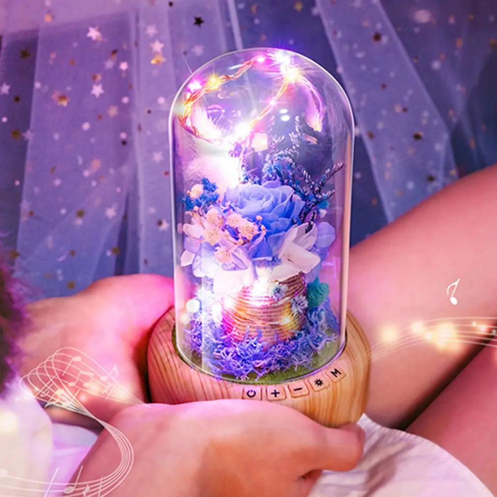 Розовый стример бутылка светодиодный ночник перезаряжаемый беспроводной Bluetooth