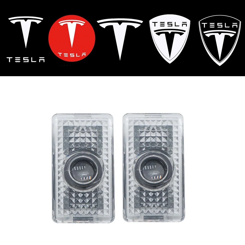 

LED Car Door Welcome Light Logo Projector Laser Lamp Ghost Shadow Door Projection Light for Tesla Model3 Model S Model Y Model X