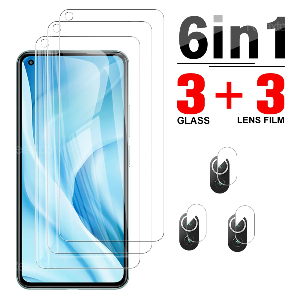 

6in1 Screen Protector Tempered Glass lens film For Xiaomi Mi 11lite 11i 10 10t lite pro 5g xia xiao mi cover protective camera