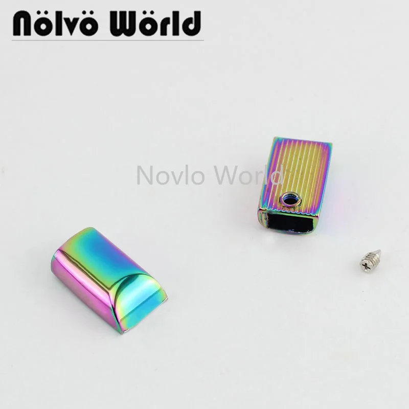 Мир Nolvo 5 20 100 шт 19*11 мм радужные Металлические колпачки на застежке молнии с
