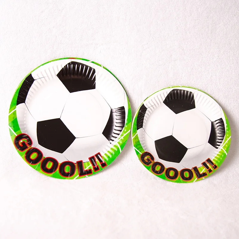 Набор детской посуды в стиле футбольной тематики украшение для вечеринки