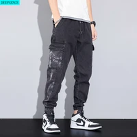 2021 new men trousers jeans all match straight slim trousers spring and autumn thin stretch casual trousers for men