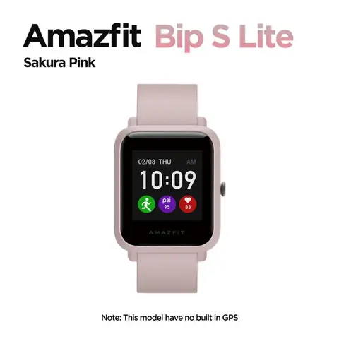 Восстановленные умные часы Amazfit Bip S Lite с цветным дисплеем, 5 атм, водонепроницаемые умные часы для плавания, 1,28 дюйма для телефона Android ios