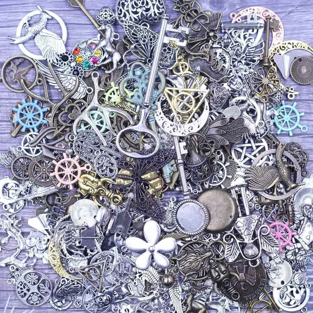 Подвески в виде животных 30 г случайном порядке ключ с кораблем Луна звезда сердце