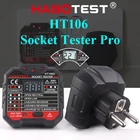 Тестер розеток HABOTEST HT106 Pro, прибор для проверки напряжения переменного тока, штепсельная вилка EU UK US, прибор для проверки нулевой линии под напряжением
