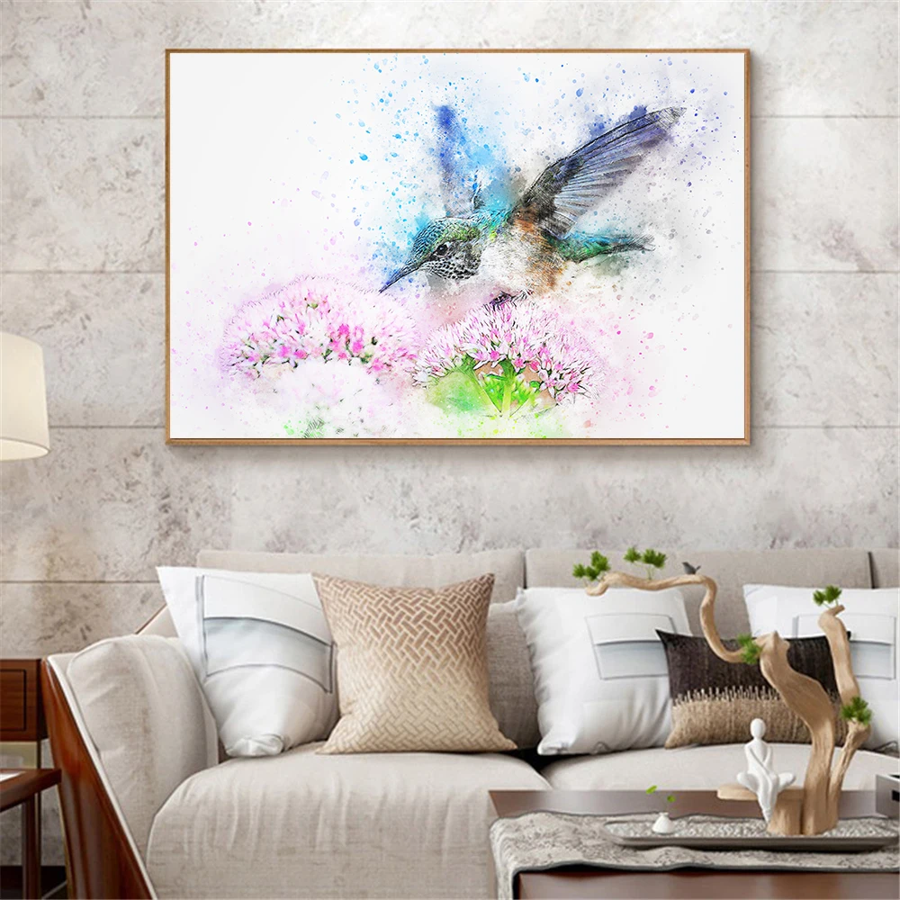Домашний декор птицы живопись животных Акварель Птицы плакат и принт