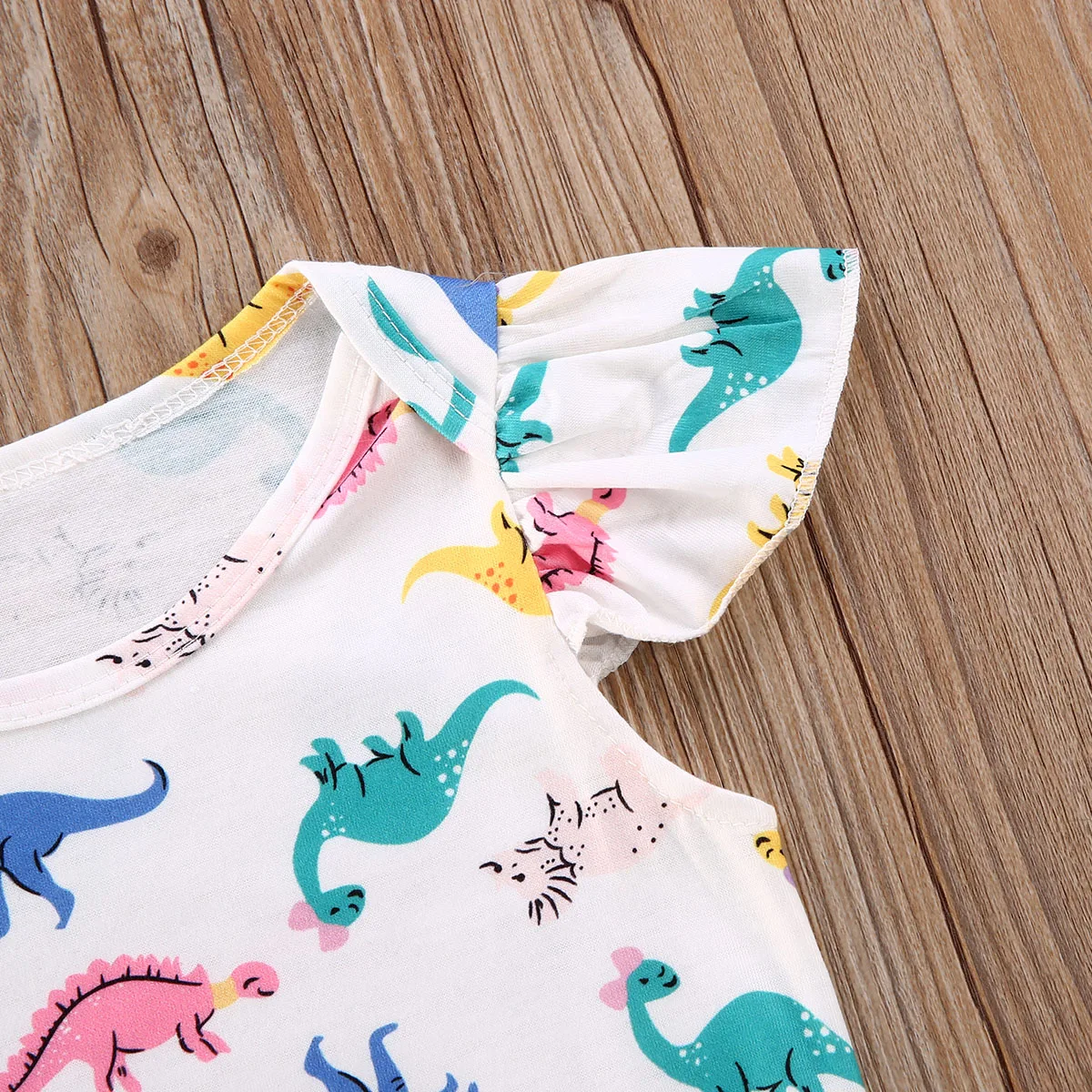 Детский комбинезон без рукавов с рисунком динозавра|Боди для малышек| |