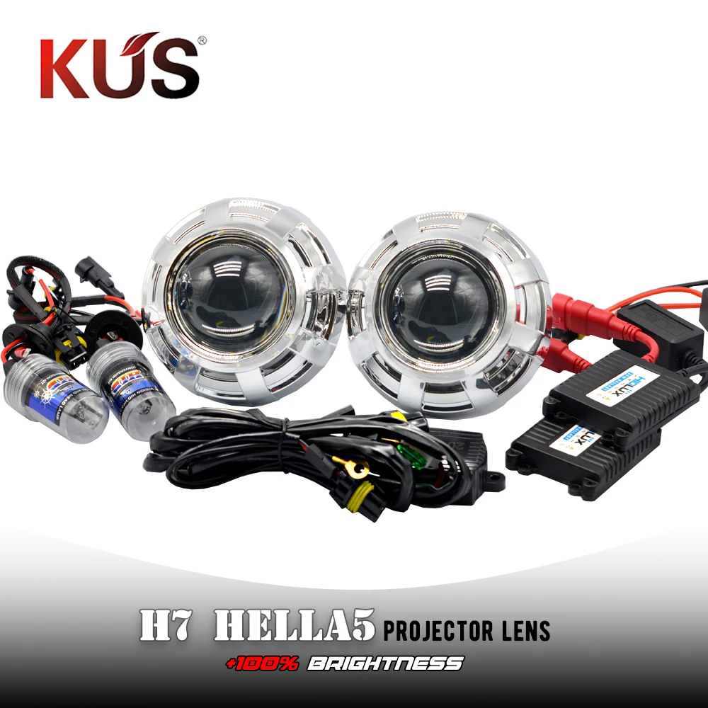 Ксеноновые лампы HELLA G5 3 0 дюйма 3r с серебряной кожухом маска H7 35 Вт комплект