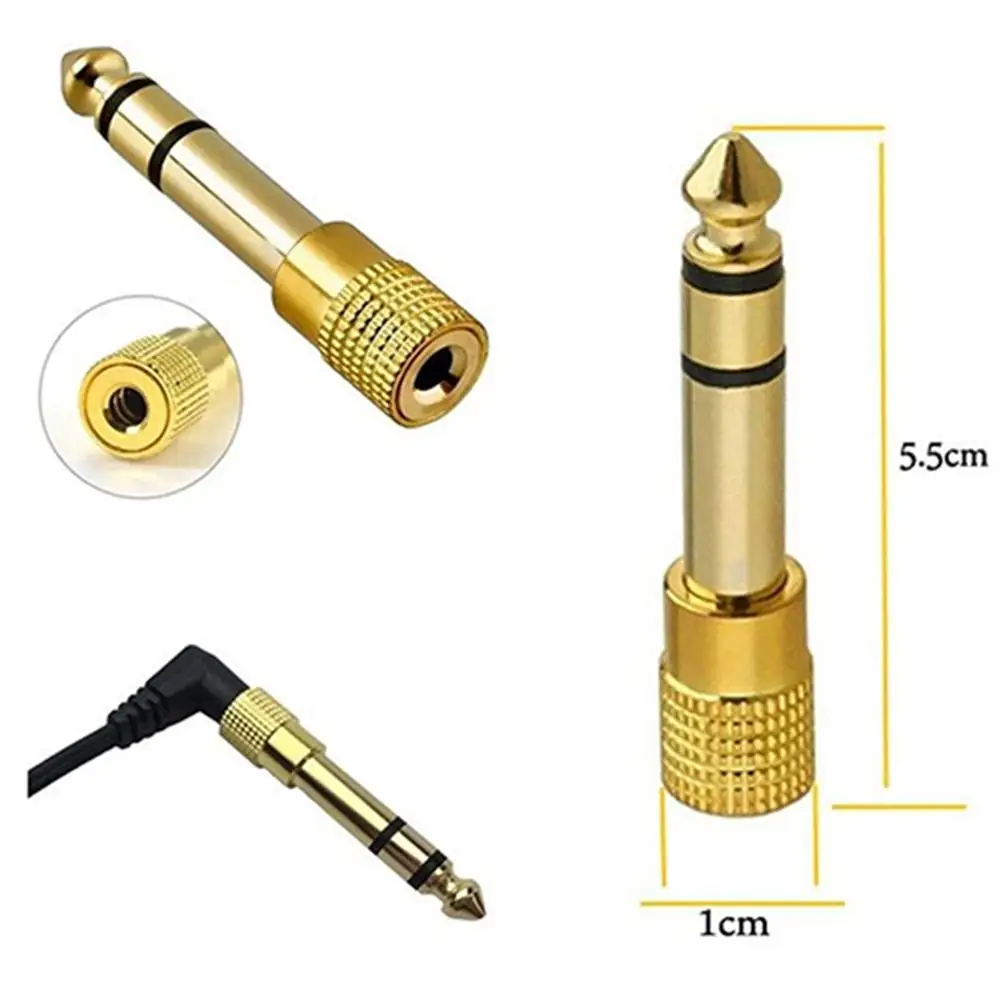 

1/8 3.5mm Female to 6.5mm 1/4 Male Headphone Jack Adapter Plug Stereo Audio Headphone Cable Accessories