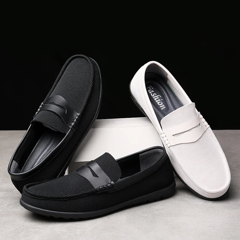 AGSan/Летняя Повседневная дышащая обувь Лоферы Penny Обувь для вождения Классические