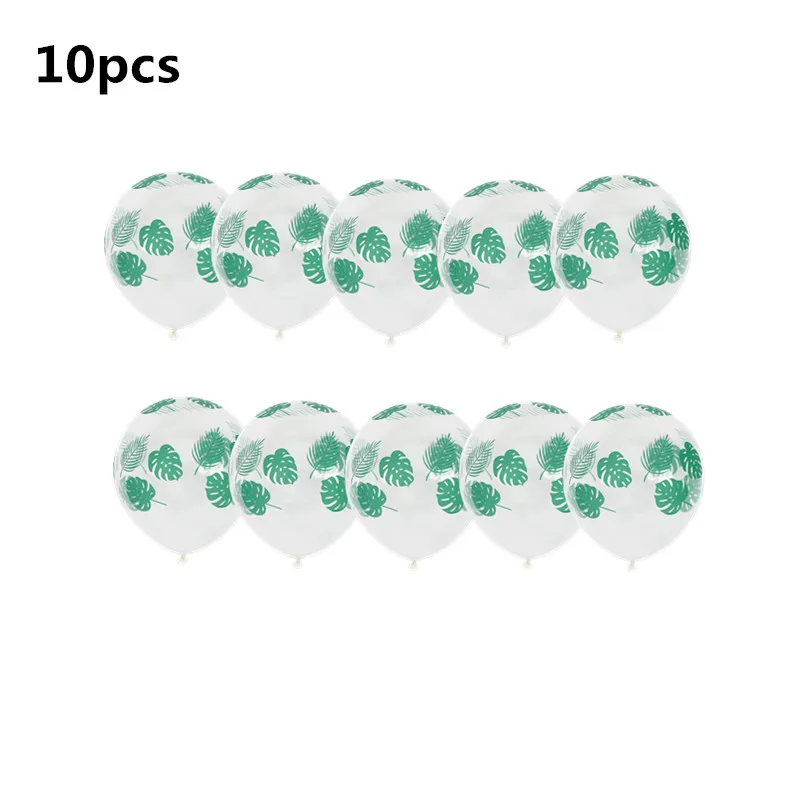 10pcs 10 шт./лот 10 дюймов розовый Фламинго монстера латексные шары Свадебные душ тропический летний день рождения украшения принадлежности - Цвет: 10pcs