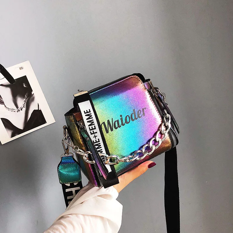 Сумка для мобильного телефона Разноцветные сумки через плечо женщин на молнии