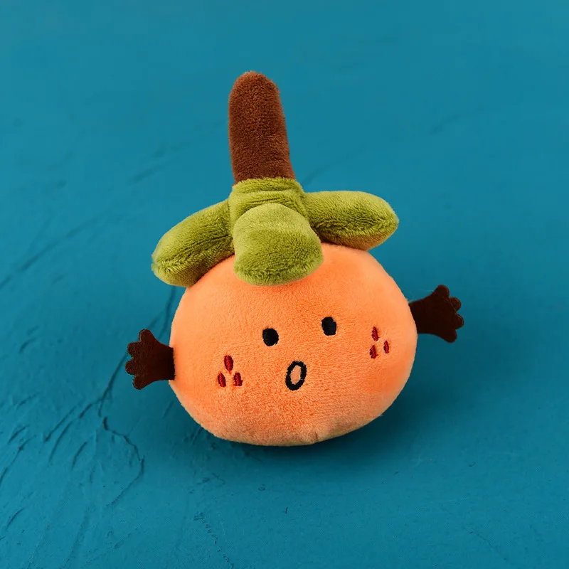 

Small Orange Plush Doll Keychain Very Cute Soft Hug Tangerine Key Chian Charm Women Ladies Bag Pendant Accessories Lucky Keyring