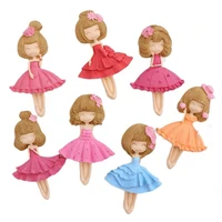 cute girls in dress epoxy resin silicone mold for diy handmade ornaments plaster candy jewelry kids toys key chain fondant mould