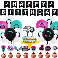 hot 38 pcs music note party theme set included happy birthday banner balloonscupcake toppers popular short video party decor