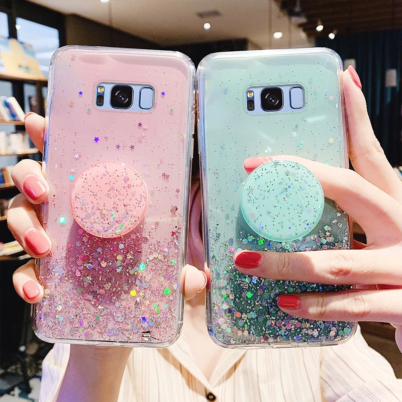 

For Samsung S9 S8 Plus Case Luxury Bling Glitter Cover For Samsung Galaxy S9Plus S8Plus S9+ S8+ Soft Silicone Covers Bumper Capa