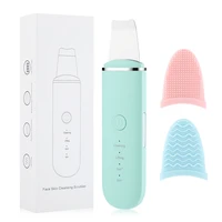 ultrasonic rechargable skin scrubber deep face cleaning skin peel machine facial cleaner spatula removal pore face care tools