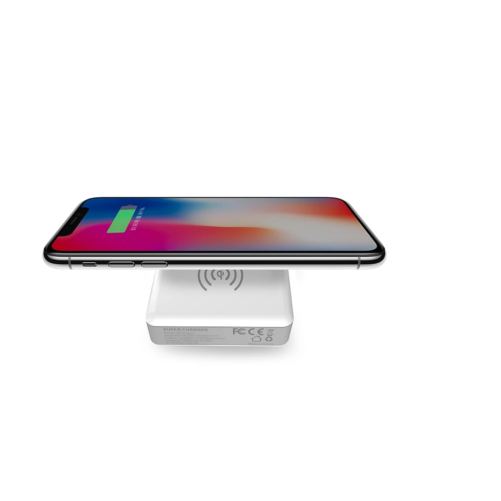 Vogek Qi Wireless Charger Power Bank for iPhone x xs Samsung S9 S10 Dual USB Port Phone Charger External Battery Wall Charger